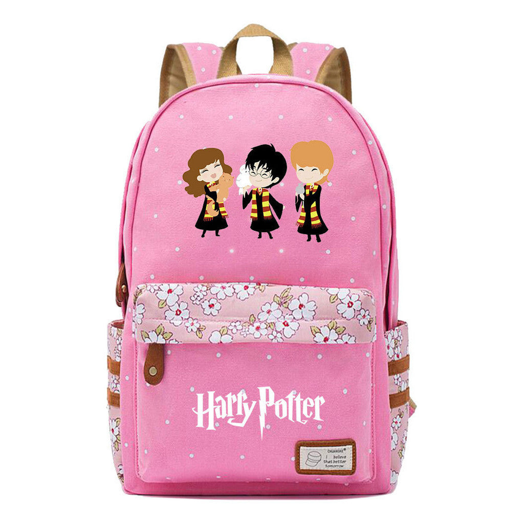 School Of Witchcraft And Wizardry Youth Student School Bag Fragmented Canvas Girl Backpack