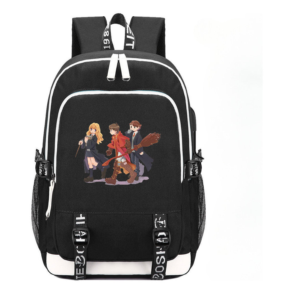 Magic School Youth Student Backpack Usb Men's And Women's Leisure Backpack