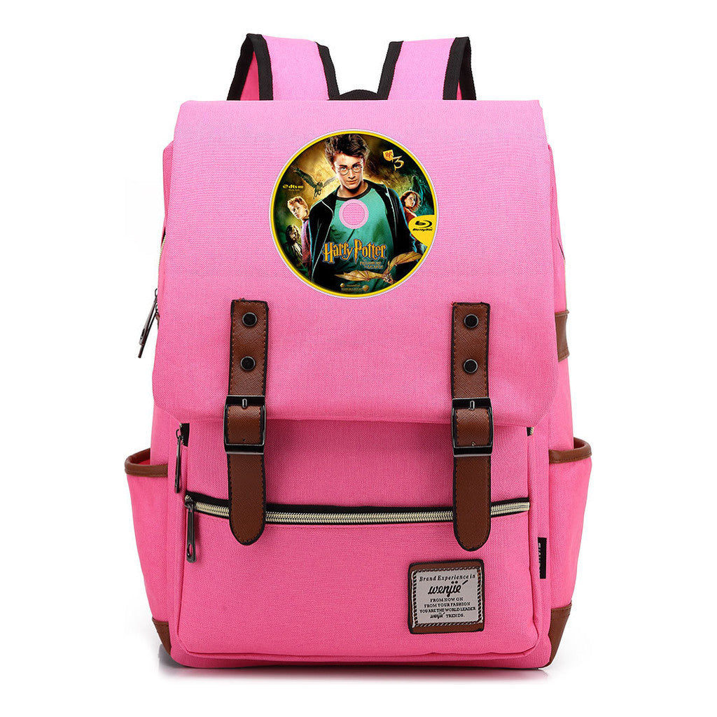 School Of Witchcraft And Wizardry Printed Youth School Bag Casual Belt Buckle Classic Backpack