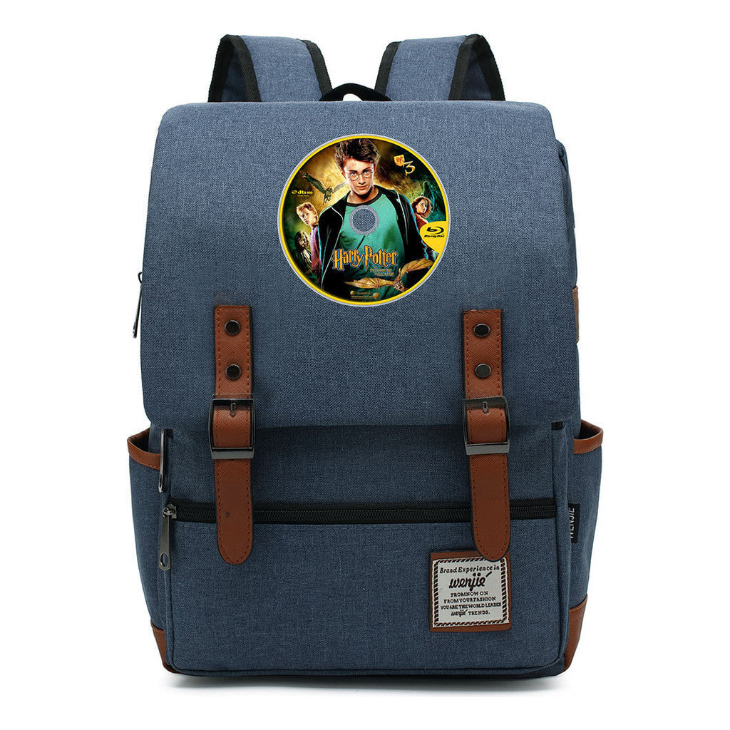 School Of Witchcraft And Wizardry Printed Youth School Bag Casual Belt Buckle Classic Backpack
