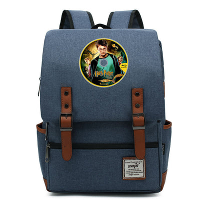 School Of Witchcraft And Wizardry Printed Youth School Bag Casual Belt Buckle Classic Backpack