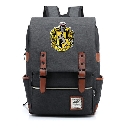 School Of Magic Printed Student School Bag Men's And Women's Casual Belt Buckle Classic Backpack