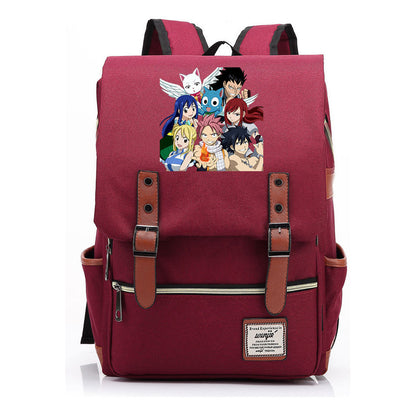 Printed Teenage Student Backpack For Men And Women With Casual Belt Buckle Classic Backpack 38*27*12.5cm