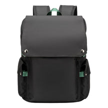 Color Blocking Usb Charging Cover Head Style Youth Student Backpack Backpack
