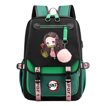 Comic Cartoon Fashion Usb Youth Student Backpack With Casual Woven Strap Flip Back Backpack