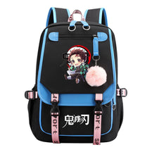 Cartoon Fashion Usb Student Backpack With Casual Woven Strap Flip Back Backpack