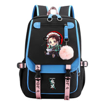 Cartoon Fashion Usb Student Backpack For Boy And Girl, Casual Woven Strap Flip Back Backpack
