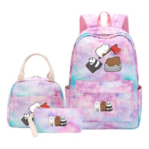 Cartoon Cute Three Cheap Bear Student Backpack Lunch Bag Three Piece Set Backpack Set