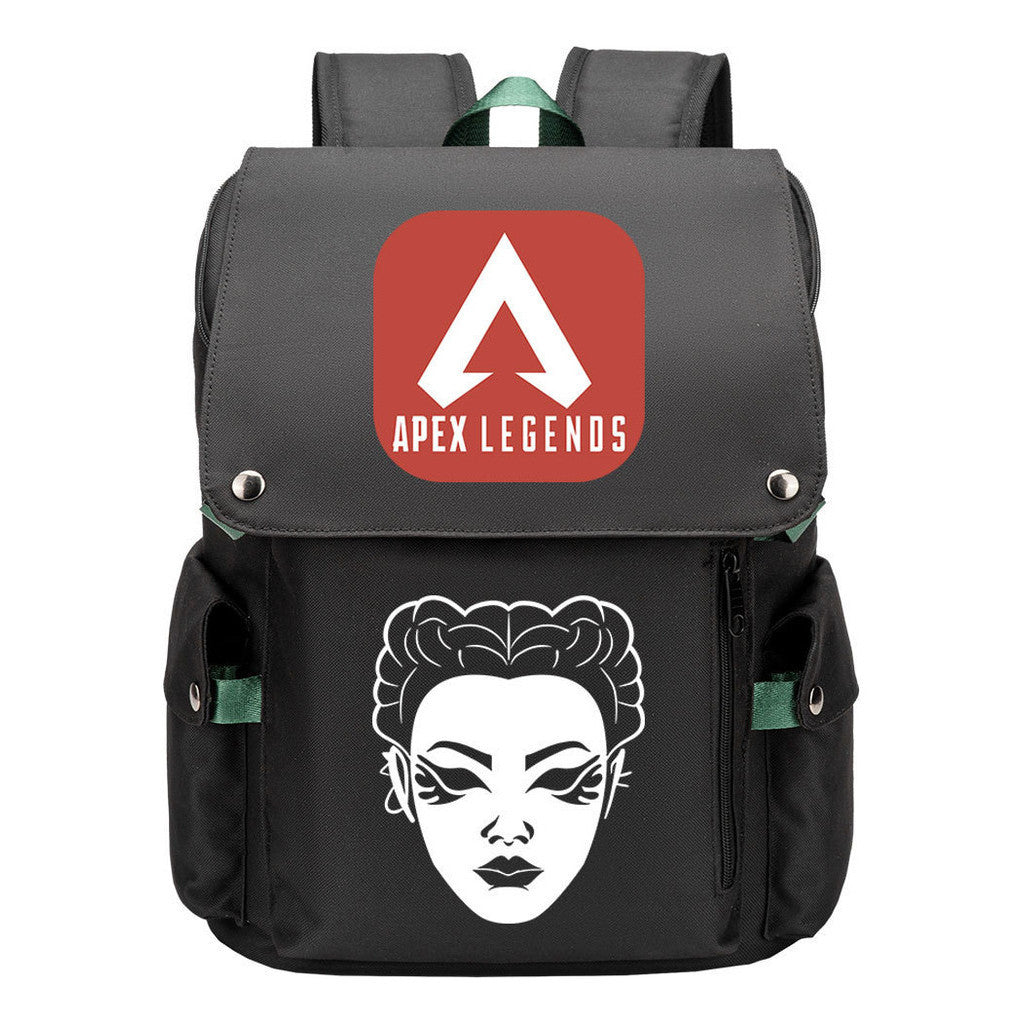 Apex Hero Print Usb Charging Head Youth School Bag Casual Backpack
