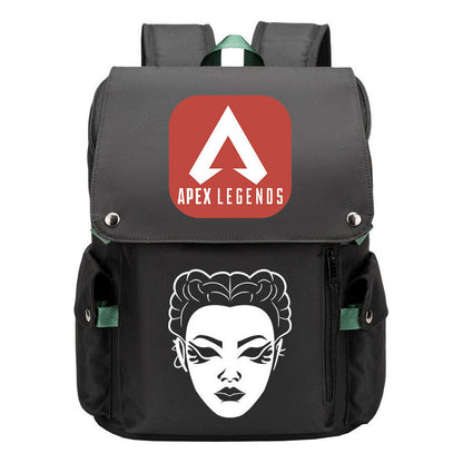 Apex Hero Print Usb Charging Head Youth School Bag Casual Backpack