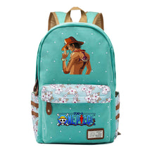 Anime Pirate Wang Lufei Printed Book Bag Fragmented Flower Leisure Backpack