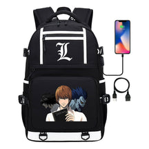 Cartoon Comics Death Note Printed Usb Youth Student Backpack Men's And Women's Leisure Travel Backpack
