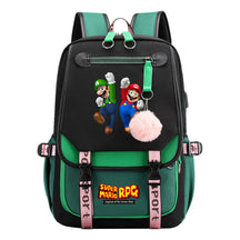 Printed Usb Youth Student Backpack For Men And Women With Casual Woven Strap Flap Backpack