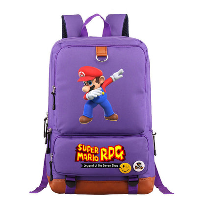 Super Mario Print Youth Student Backpack, Travel Bag, Men's And Women's Backpack