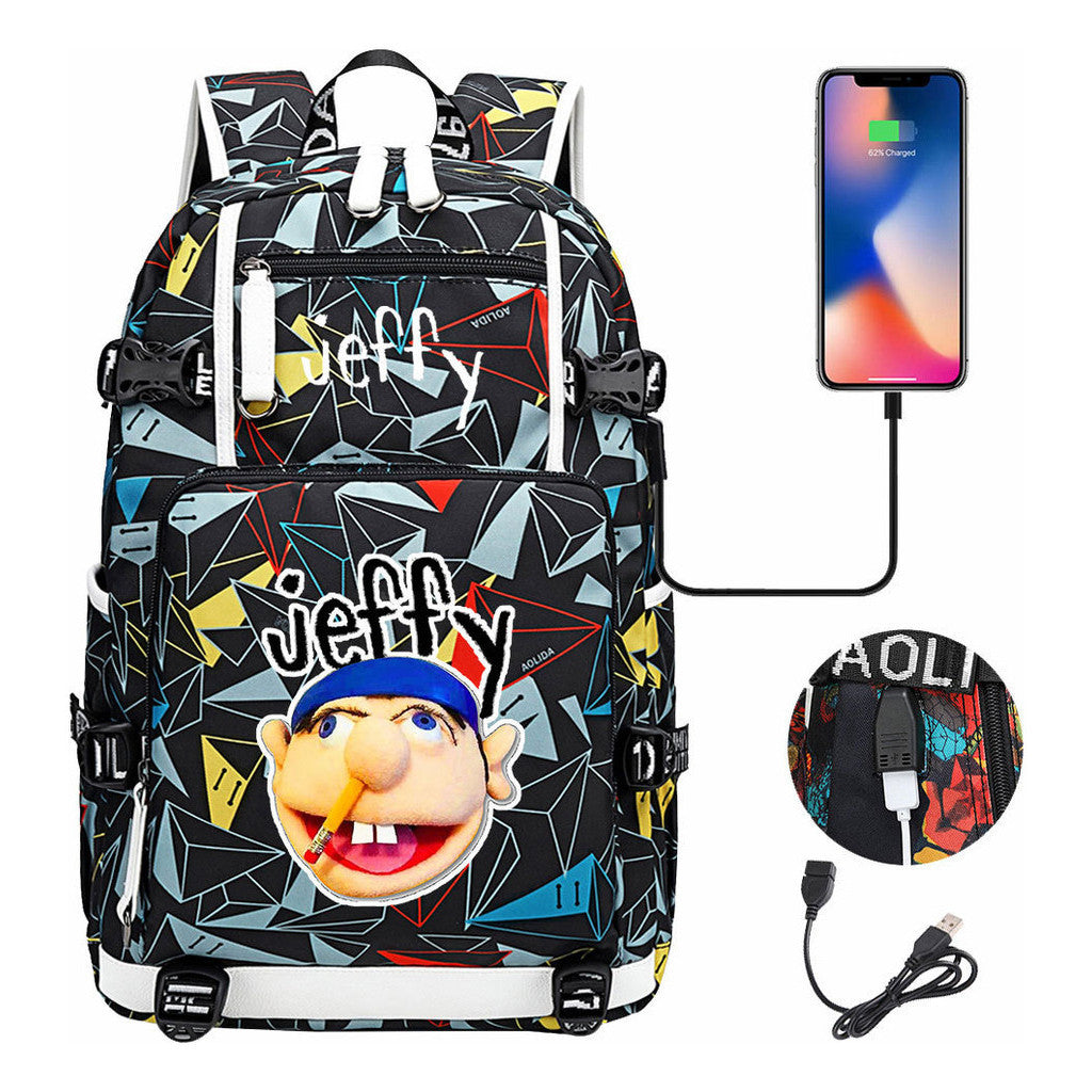 Printed Teenage Student Backpack, Men's And Women's Backpacks, Leisure Travel Backpacks
