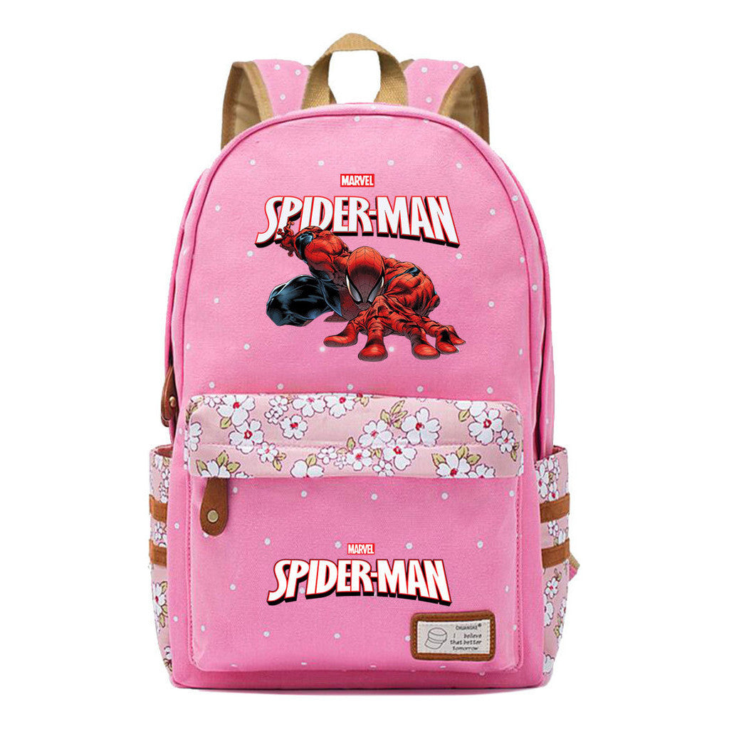 Superhero Printed Teenage Primary And Secondary School Backpacks For Men And Women's Leisure Travel Backpacks