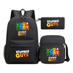 Printed Youth Student School Bag Three Piece Set Men's And Women's Shoulder Set Backpack