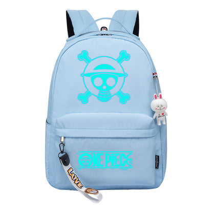 Cartoon Pirate Wang Lufei Youth Student School Bag Leisure Bag Girl Backpack
