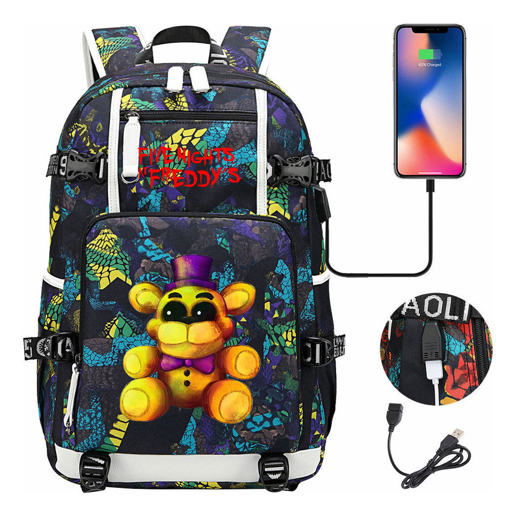 Toy Bear Game Peripheral Usb Youth Student Backpack For Men And Women's Leisure High-capacity Travel Backpack