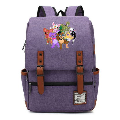 Toy Bear Printed Teenage Student Backpack For Men And Women, Casual Belt Buckle, Classic Backpack
