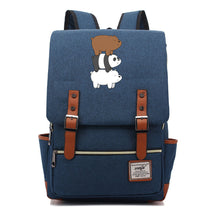 Cartoon Cute Three Bears Printed Youth School Bag For Men And Women Leisure Belt Buckle Classic Backpack