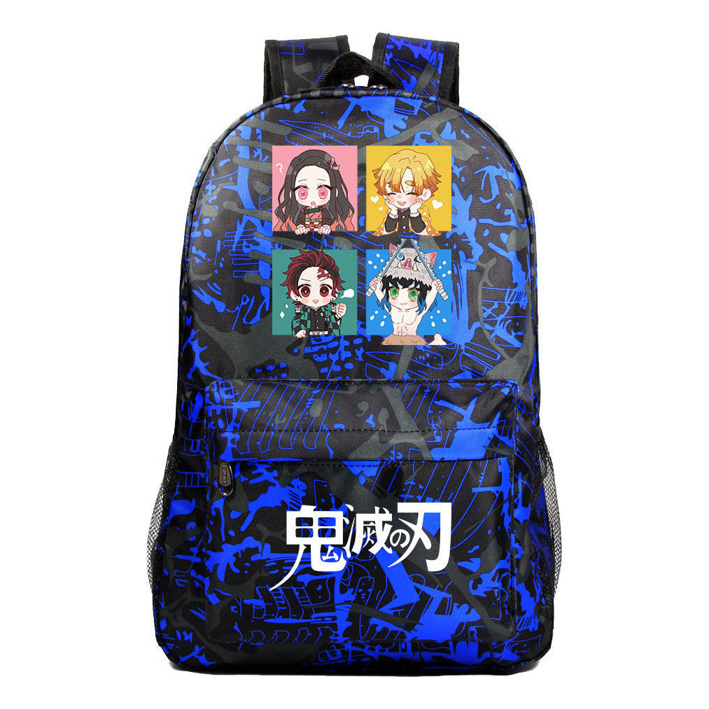 Cartoon Fashion Printed Youth Student Backpack Men And Women's Leisure Backpack