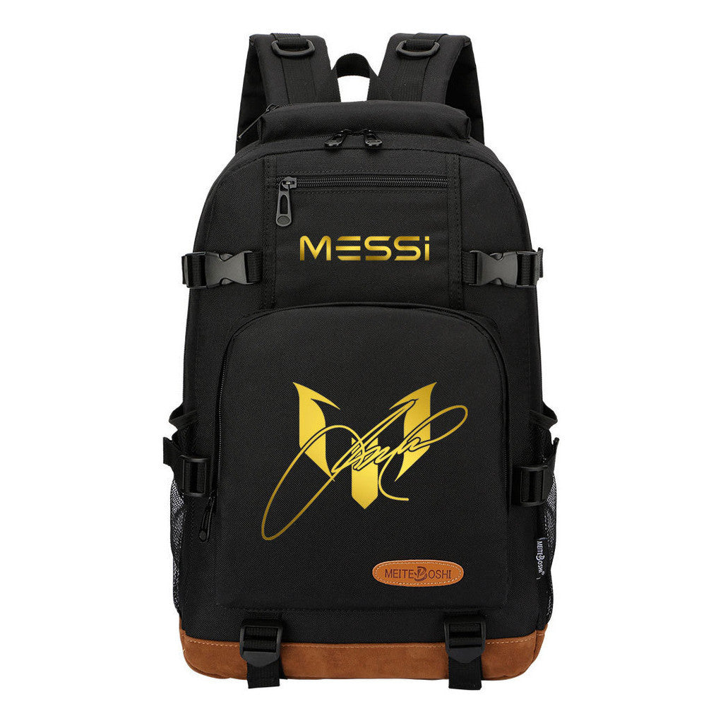 Hot Stamping Sports Football Star Printed Student Backpack For Men And Women's Backpacks