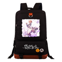 Violet Eternal Garden Printed Student School Bag Large Capacity Travel Bag Men's And Women's Backpack