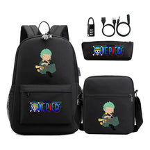 Usb Password Lock Student Backpack Three Piece Set Backpack Set