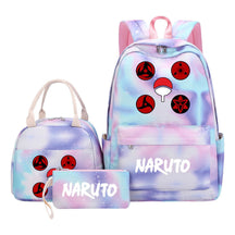 Naruto Teenage Girls School Bag Lunch Bag Three Piece Backpack Set