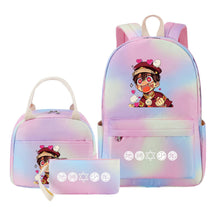 Teenage Student Girl Backpack Lunch Bag Three Piece Set Backpack Set