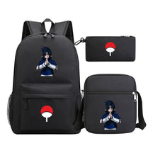 Anime Naruto Starry Sky Youth School Bag Three Piece Set For Men And Women Backpack Set