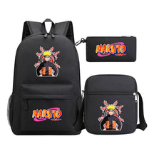 Anime Naruto Starry Sky Student School Bag Three Piece Set For Men And Women Backpack Set