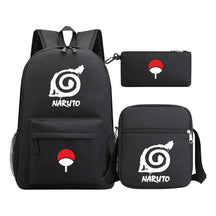 Anime Naruto Starry Sky Youth School Bag Three Piece Set For Men And Women Backpack Set