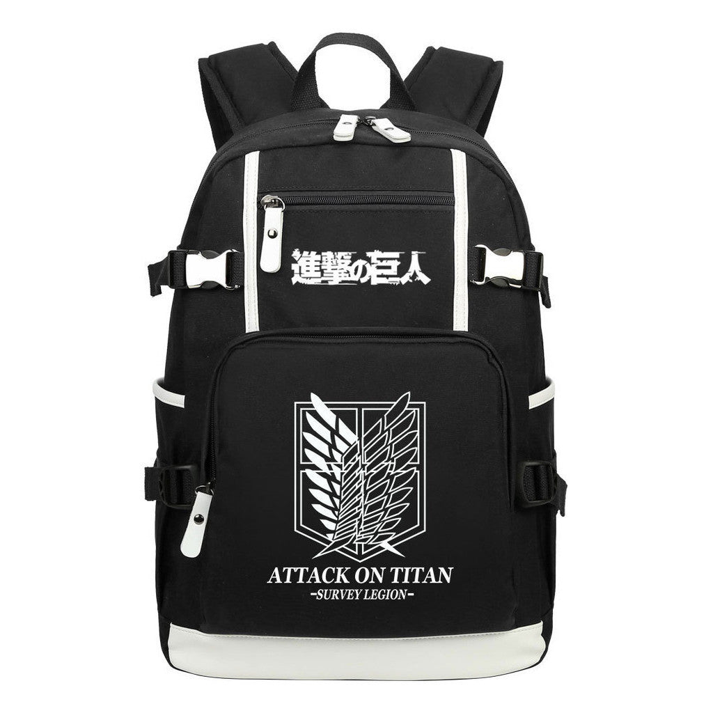 Giant Winged Soldier Captain Of Anime Attack Student Backpack, Leisure Travel Backpack