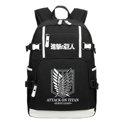Giant Winged Soldier Captain Of Anime Attack Student Backpack, Leisure Travel Backpack