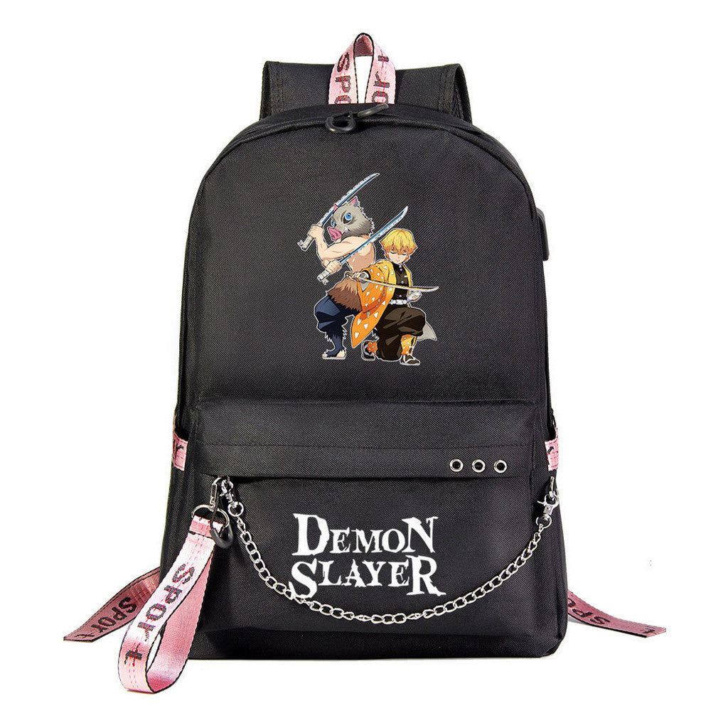 Cartoon Ribbon Youth Student School Bag Men's And Women's Leisure Travel Backpack