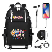 Beautiful Girl Warrior Usb Youth Student School Bag Travel Backpack