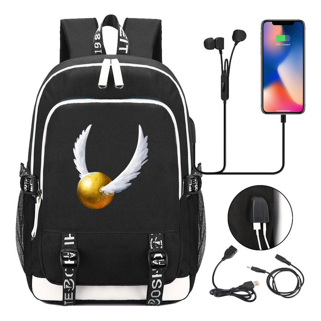 Magic School Youth Student Backpack Usb Men's And Women's Leisure Backpack