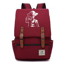Anime Pirate King Luffy Printed Youth Student School Bag Casual Belt Buckle Classic Backpack