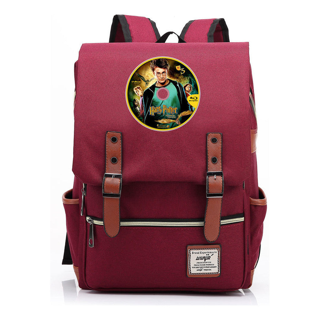 School Of Witchcraft And Wizardry Printed Youth School Bag Casual Belt Buckle Classic Backpack