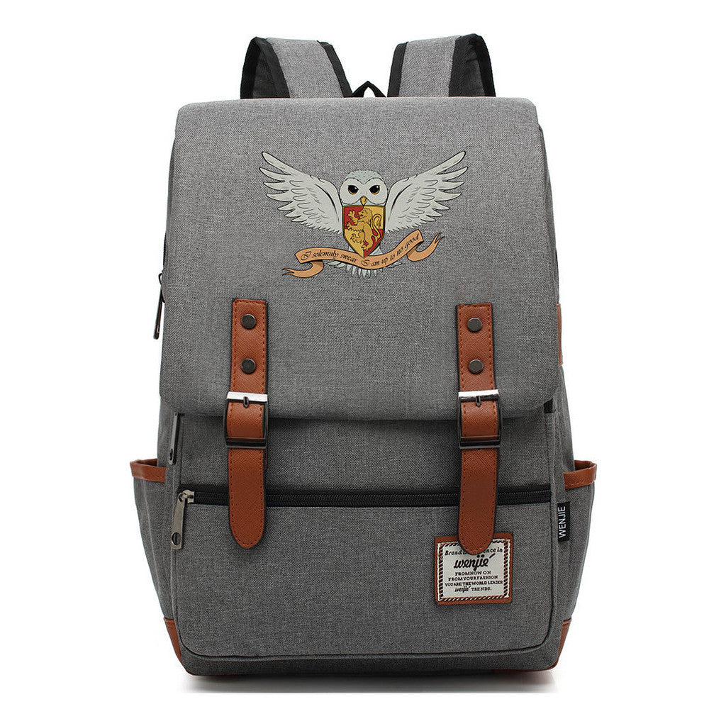 School Of Witchcraft And Wizardry Printed Student Backpack For Men And Women, Casual Belt Buckle, Classic Backpack 43*29*13.5cm