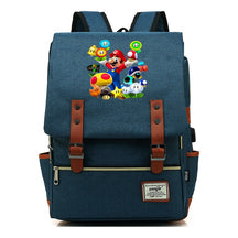 Super Mario Youth Student backpack USB casual backpack