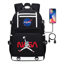 Fashionable Space Printed Usb Student Backpack Backpack Leisure Travel Backpack