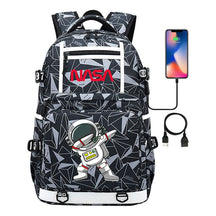 Printed Usb Youth School Bag Backpack Leisure Travel Backpack