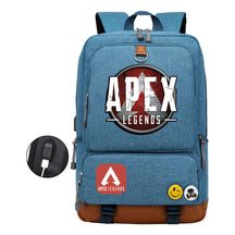 Apex Hero Print Usb Youth School Bag Travel Backpack