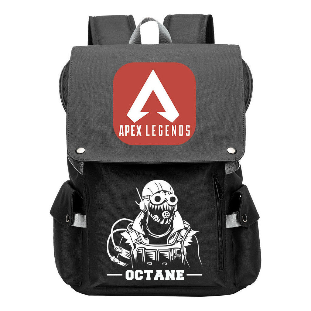 Apex Hero Print Usb Charging Head Youth School Bag Casual Backpack