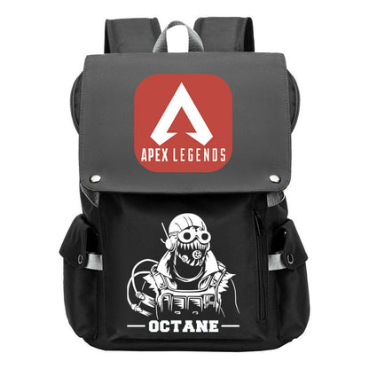 Apex Hero Print Usb Charging Head Youth School Bag Casual Backpack