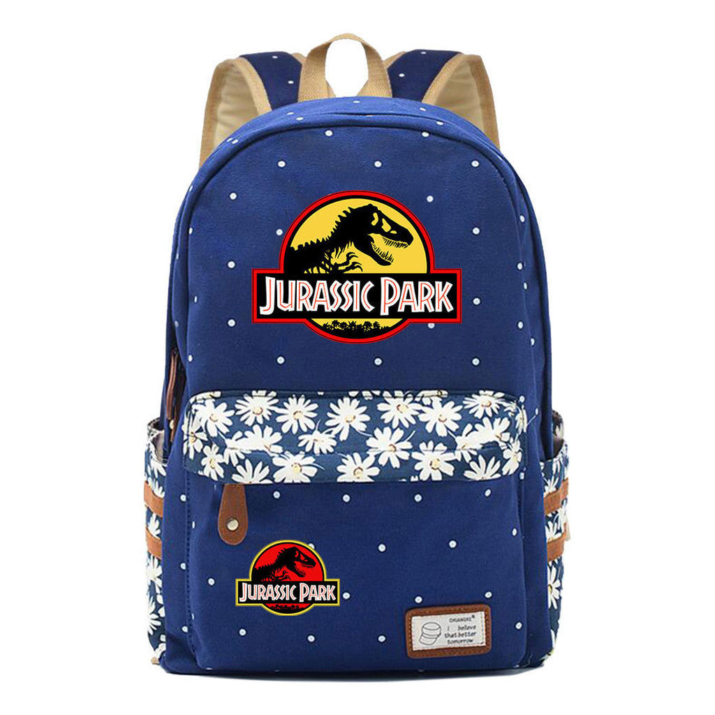 Jurassic Park Dinosaur Printed Student Backpack Leisure Backpack