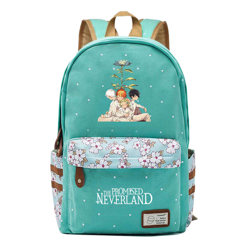 Promised Dream Island Printed Student Backpack, Floral Casual Backpack